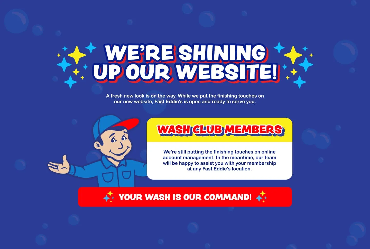 Fast Eddie's Car Washes website coming soon