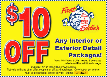 $10 off any interior or exterior detail packages coupon